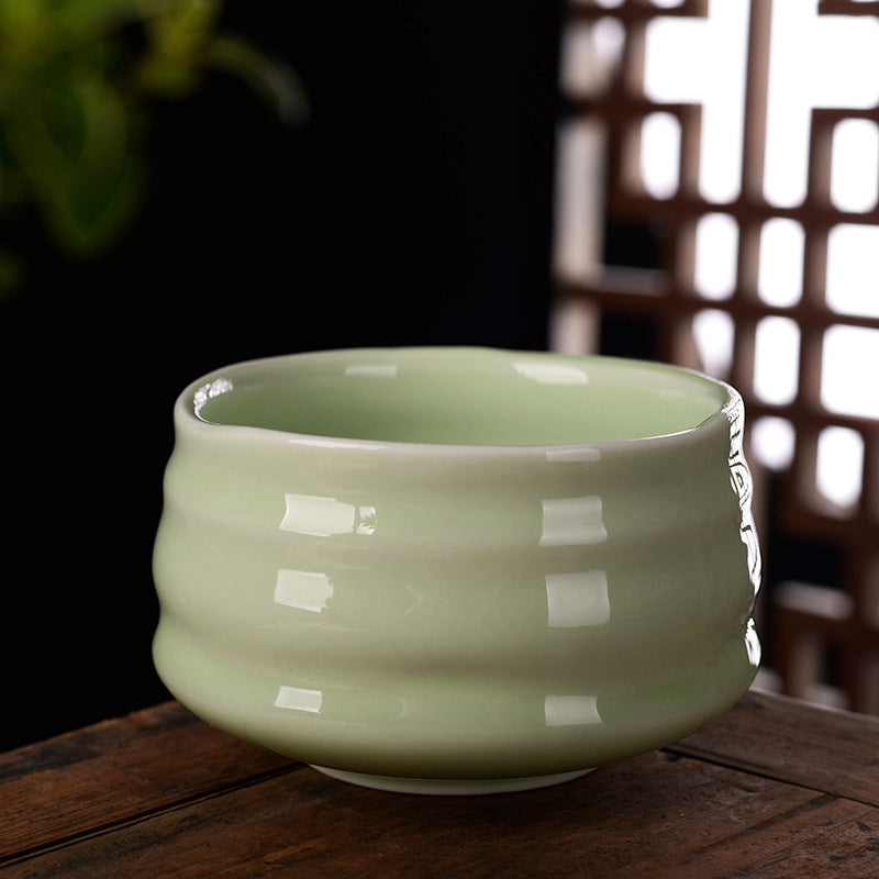 Handmade tea cup flowing glaze tea set
