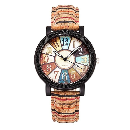 Casual Vintage Leather Women Quartz Wrist Watch Gift Clock